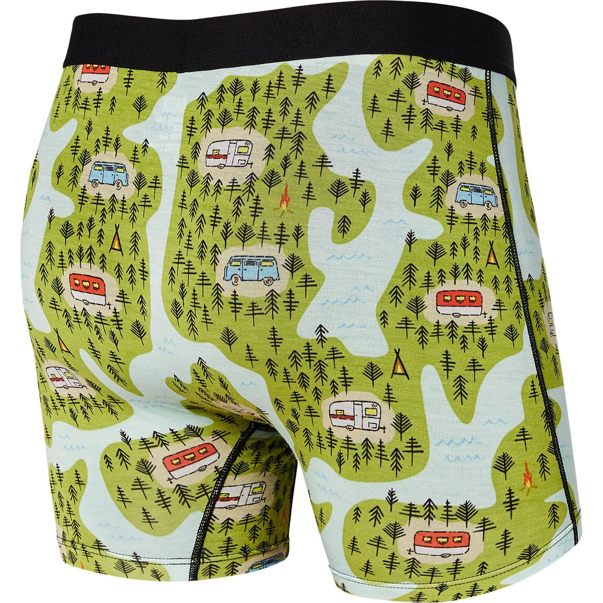 Saxx Vibe Boxer Briefs - Green Happy Camper