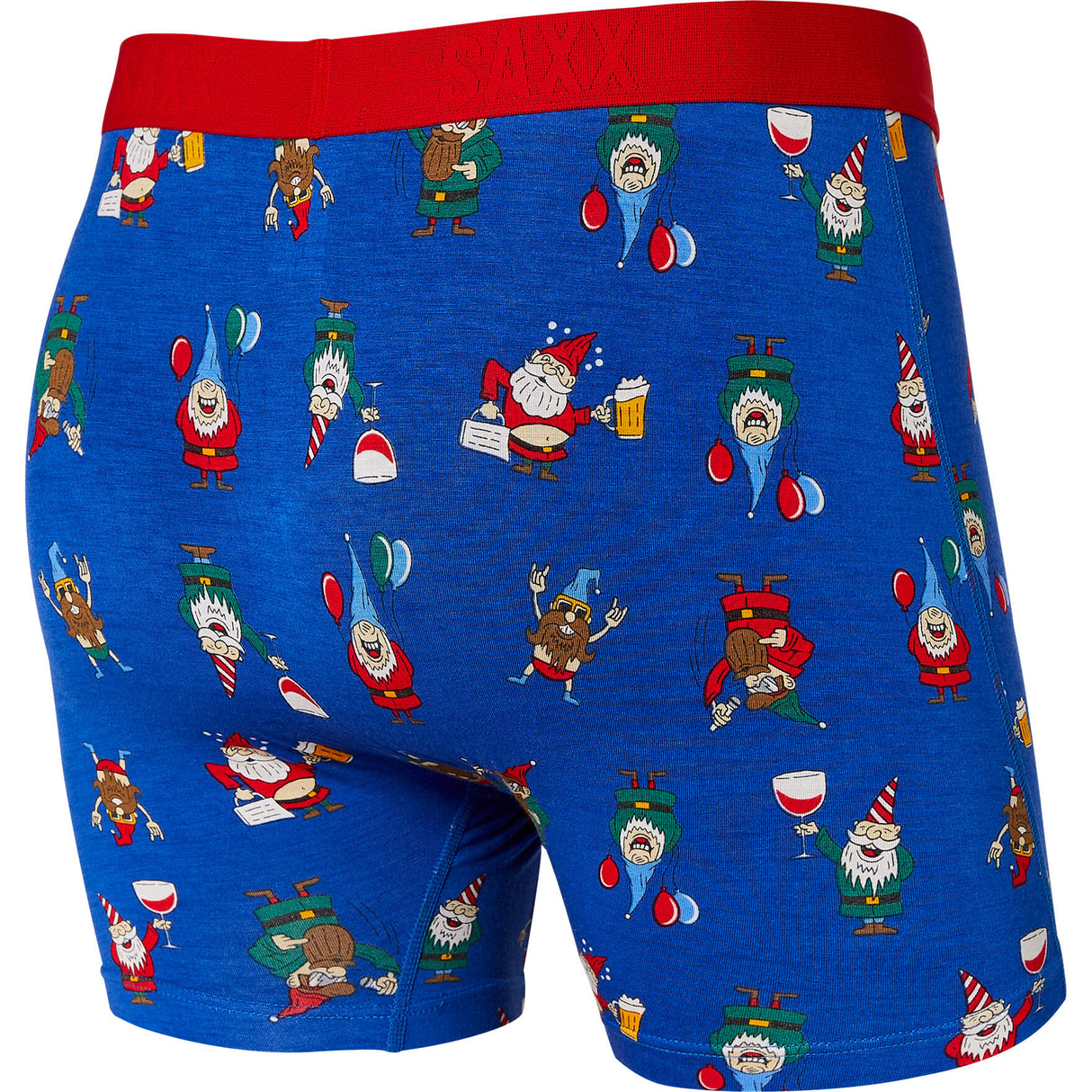 Saxx Vibe Boxer Briefs - Peak Blue Party Gnomes