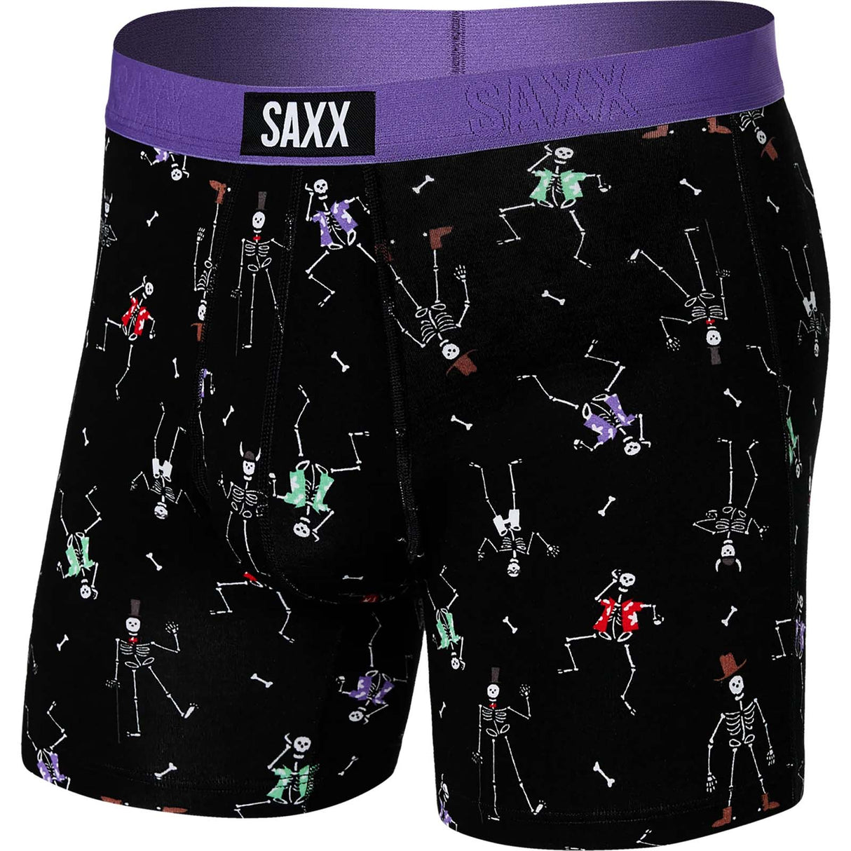 Saxx Vibe Super Soft Boxer Brief - Dancing Skellies Black