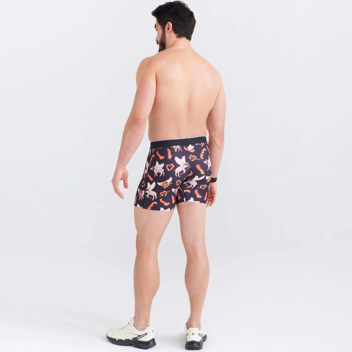 Saxx Volt Breathable Mesh Boxer Brief 2pk - Bacon My Heart Black