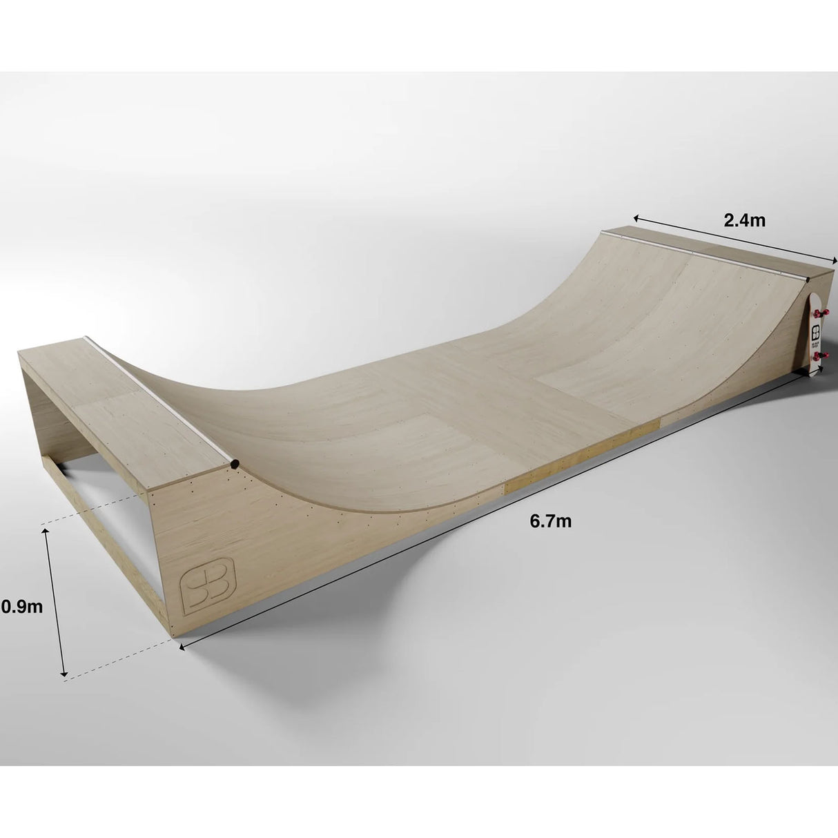 SB Skate Ramps Classic Half Pipe Ramp - 22'
