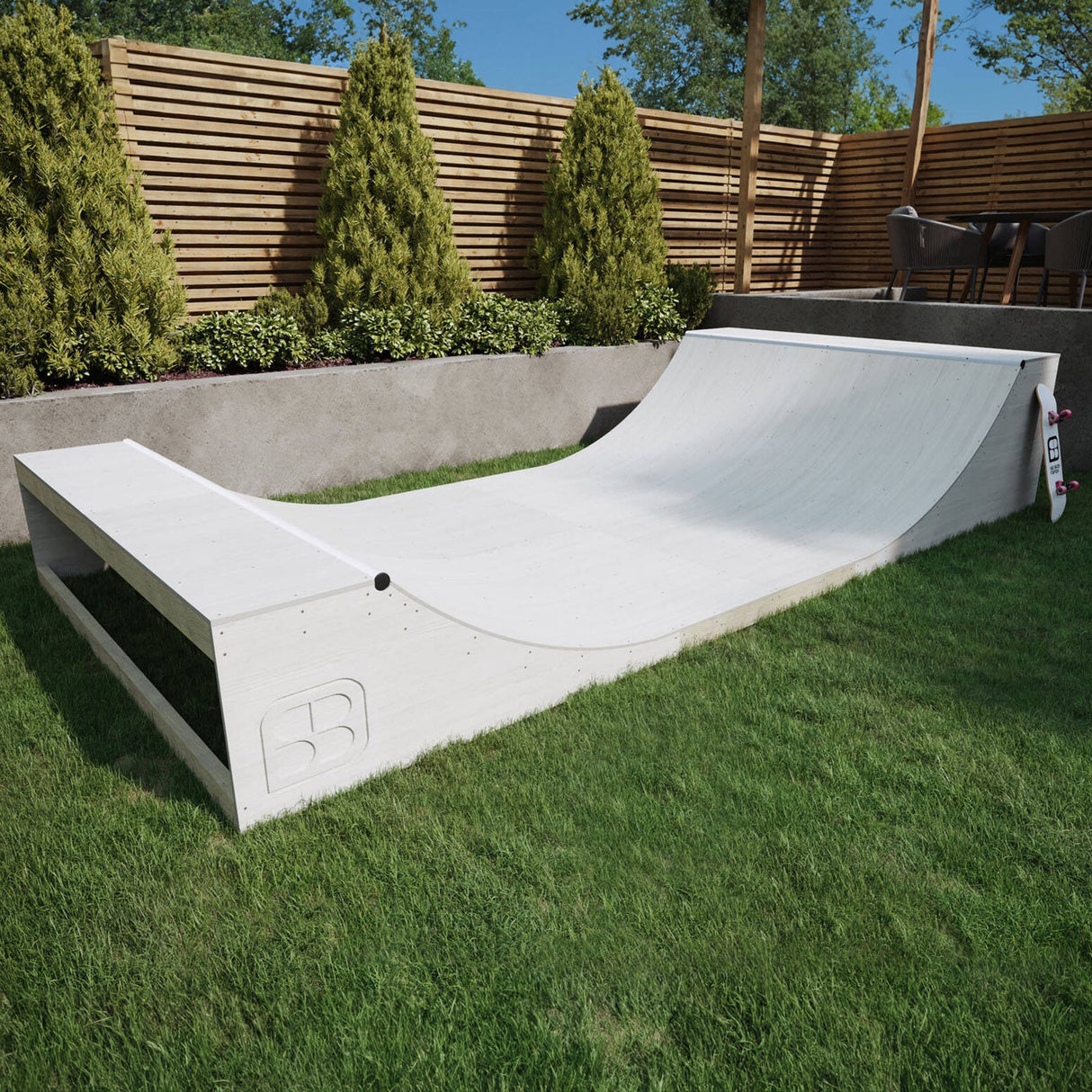 SB Skate Ramps Mini Half Pipe Ramp - 2' x 4'