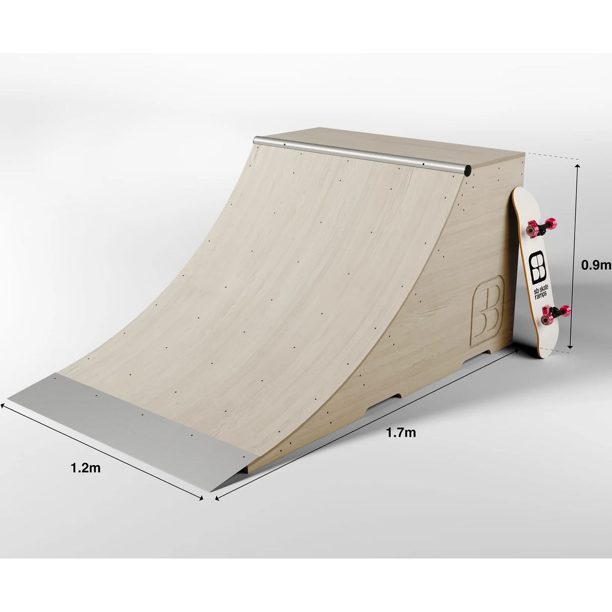 SB Skate Ramps Quarter Pipe Ramp - 3' x 4'