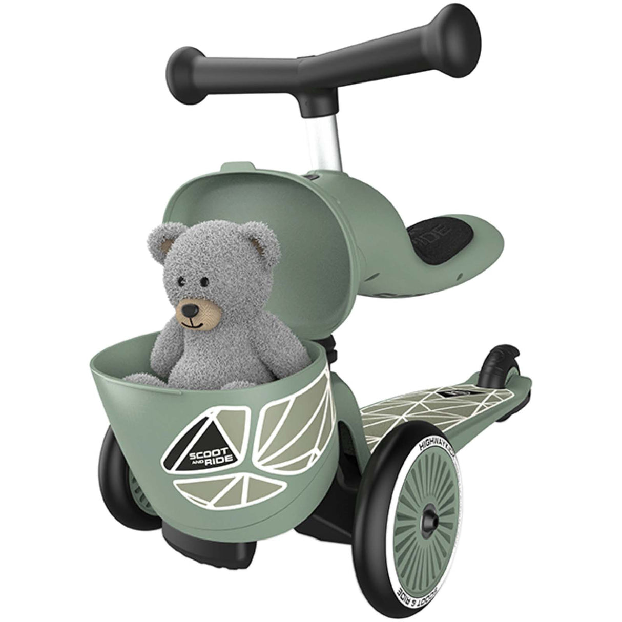 Scoot and Ride Highway Kick 1 Lifestyle Kids Scooter - Green Lines