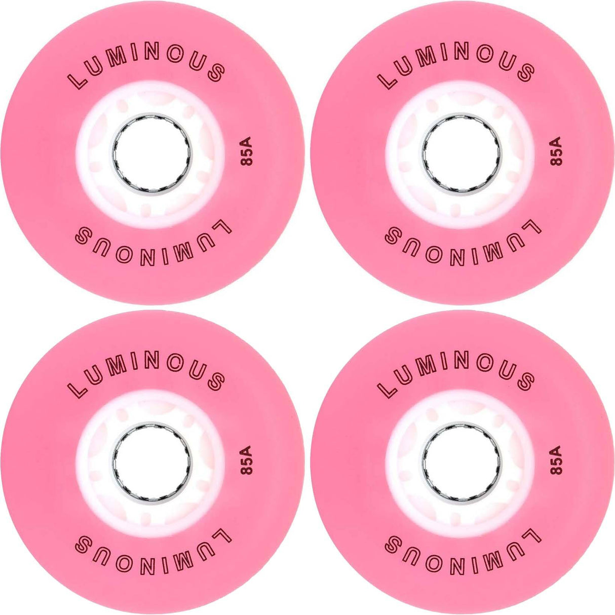 SEBA Luminous Inline Skate Wheels - Pink/White 72mm