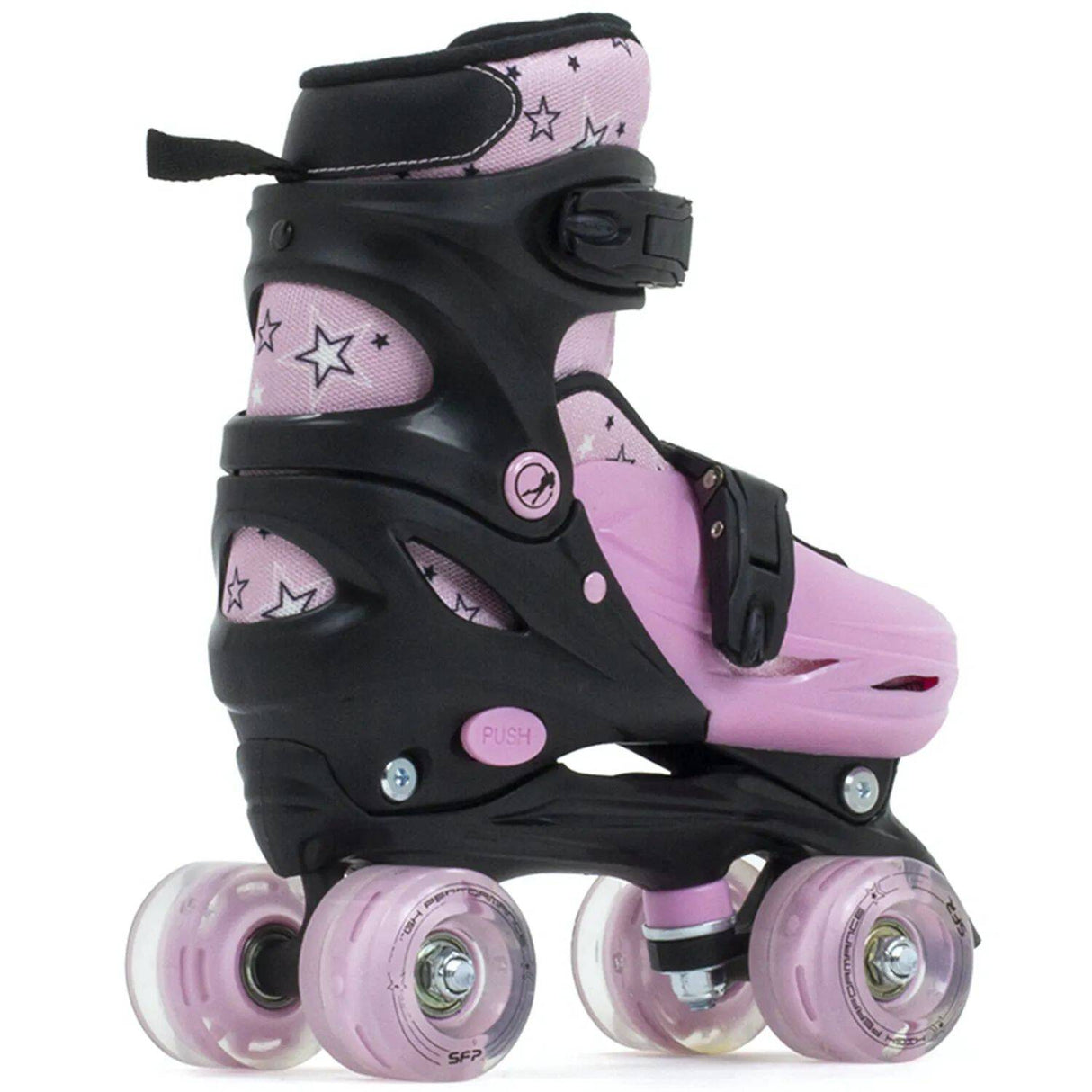 SFR Nebula Lights Adjustable Roller Skates - Black/Pink