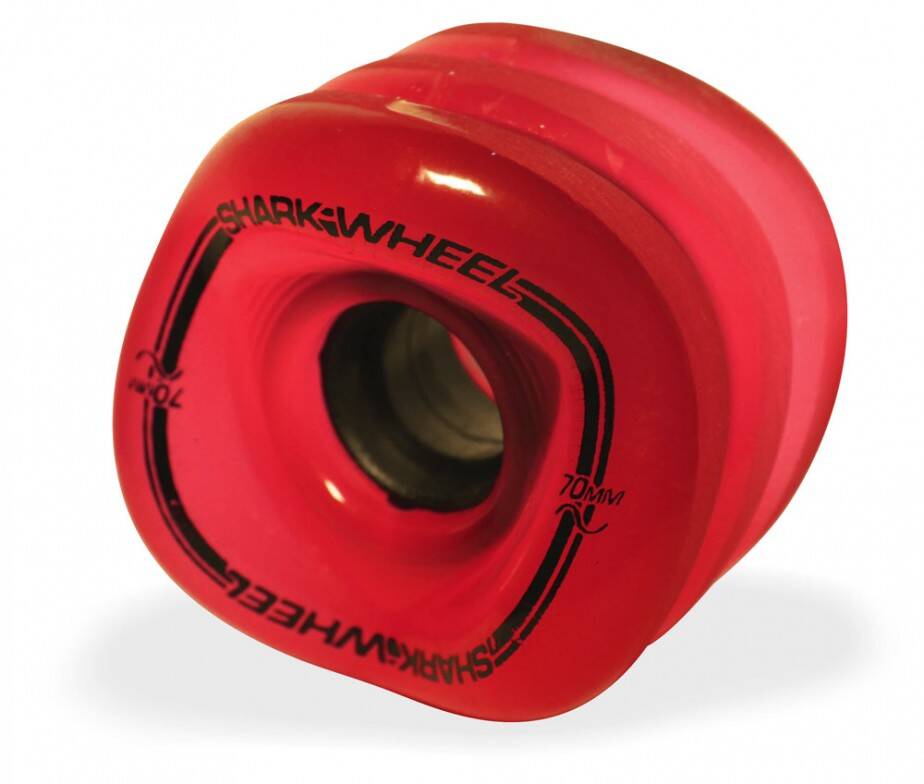 Shark Wheel Sidewinder 70mm 78a Longboard Wheels - Clear Red