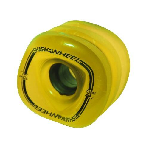 Shark Wheel Sidewinder 70mm 78a Longboard Wheels - Clear Yellow