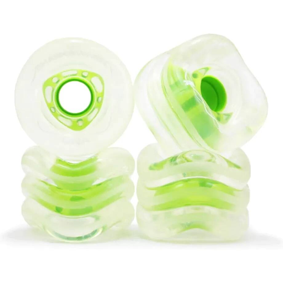 Shark DNA 72mm 78a Longboard Wheels - Clear/Green