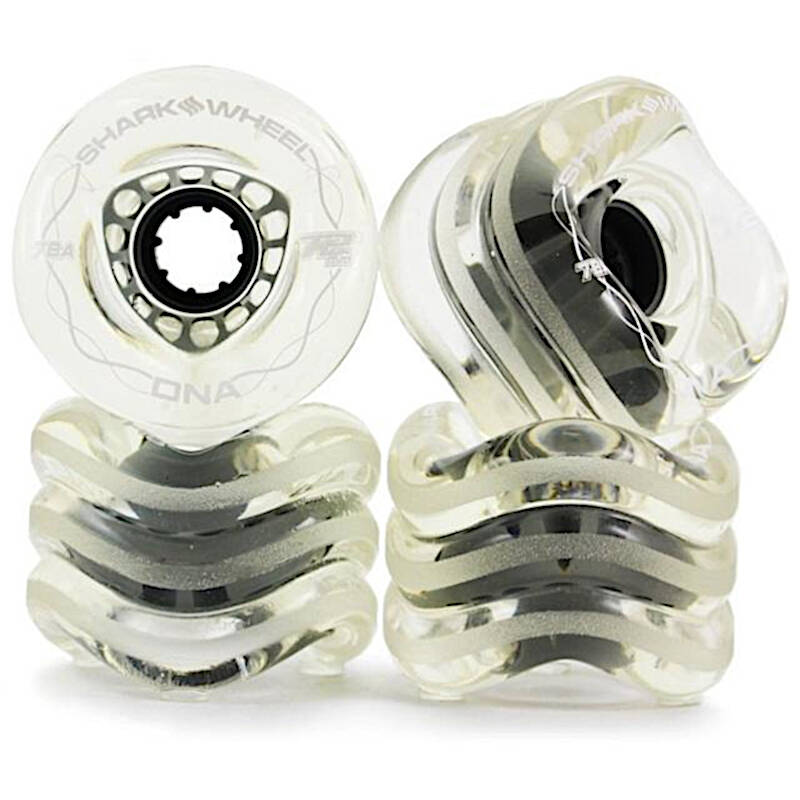 Shark DNA 72mm 78a Longboard Wheels - Clear/Grey