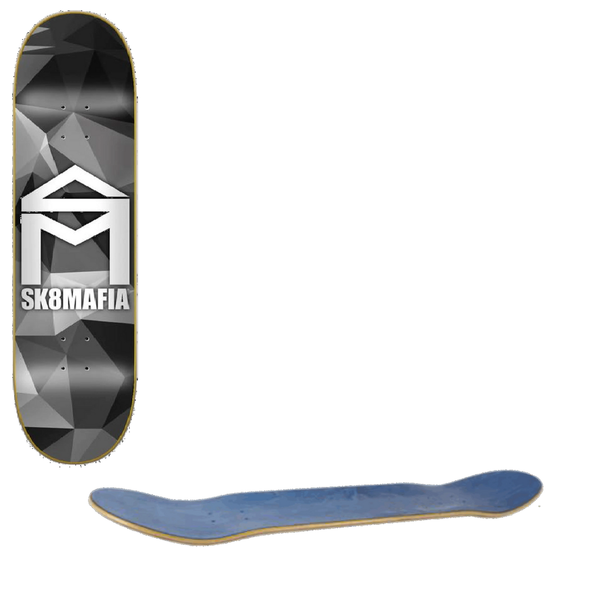 Sk8 Mafia Camo Skateboard Deck - Grey 8.25''