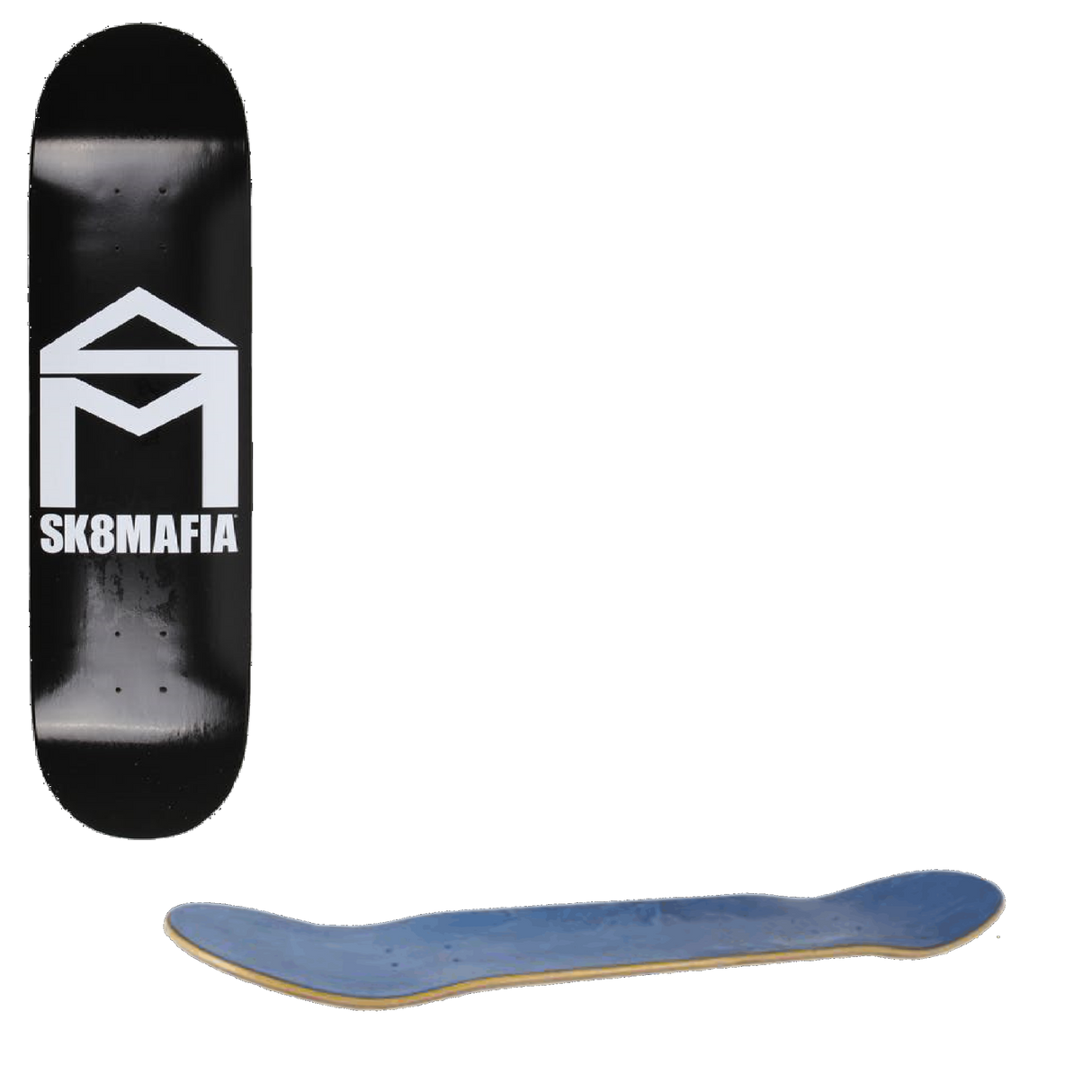 Sk8 Mafia House Logo Skateboard Deck - Black 8''