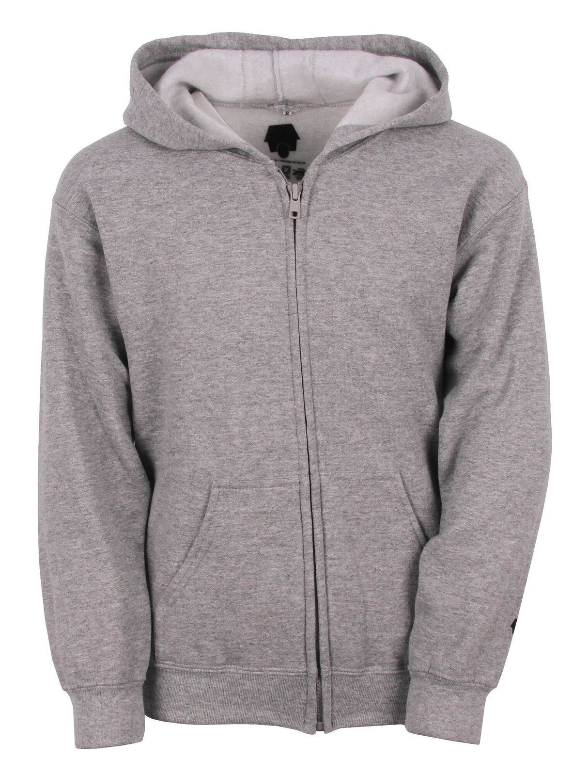 SkateHut StateHut Kids Zip Hoodie - Grey/Black