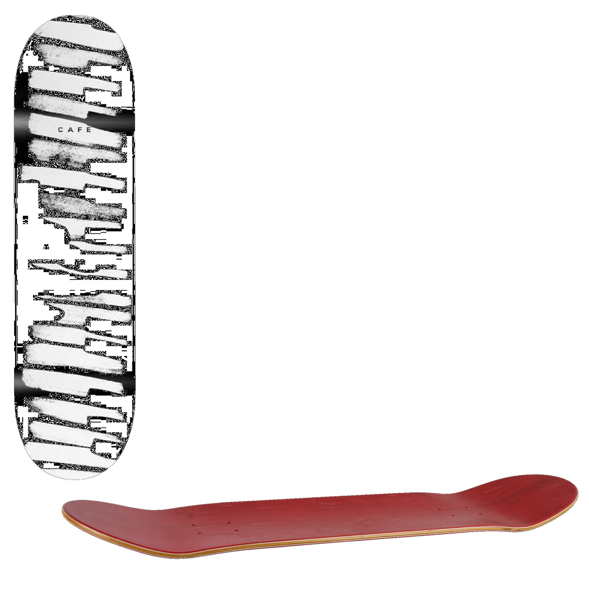 Skateboard Cafe Keys Skateboard Deck - Black 8''