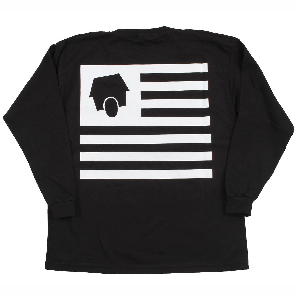 SkateHut StateHut Long Sleeve Kids T Shirt - Black/White