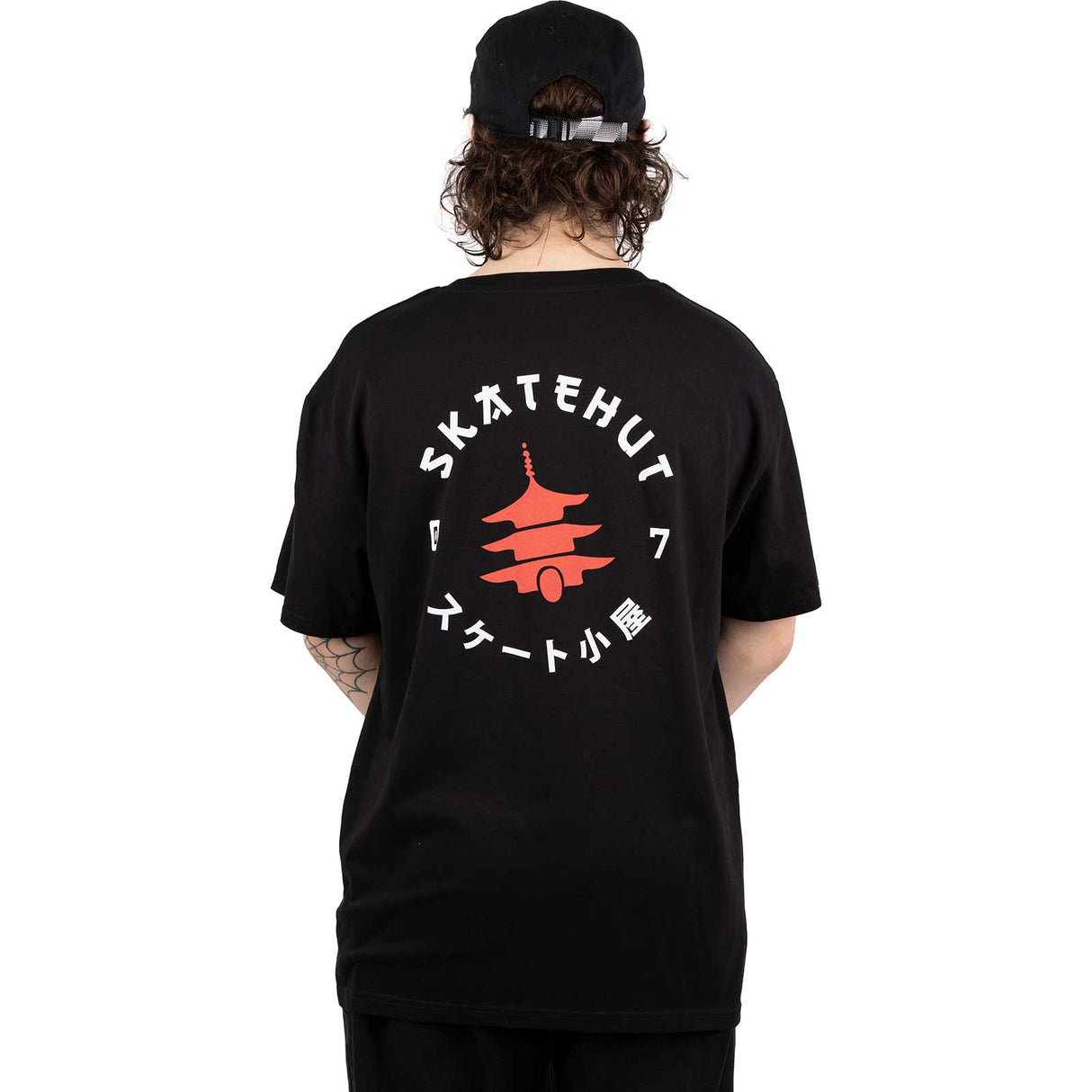 SkateHut Organic Pagoda T Shirt - Black