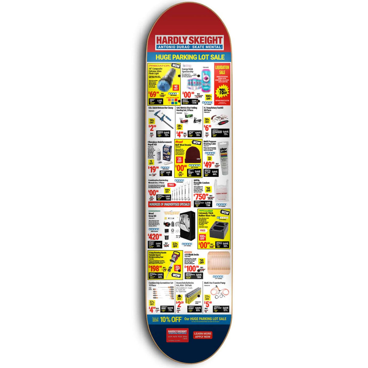 Skate Mental Hardly Skeight Skateboard Deck - Durao 8.38"