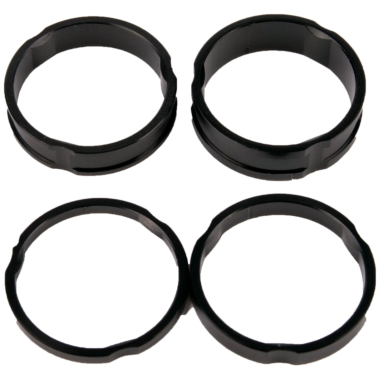 SkateHut Aluminium 6061 T6 Headset Spacer Set - Black (Pack of 4)
