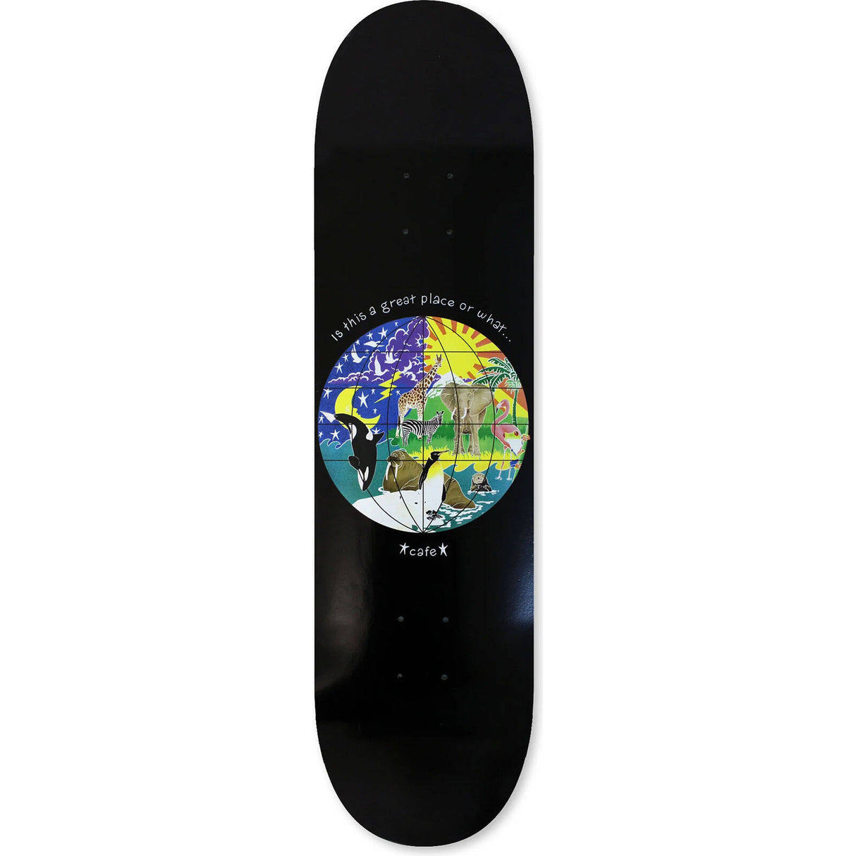 Skateboard Cafe Great Place Skateboard Deck - Black 8.5"