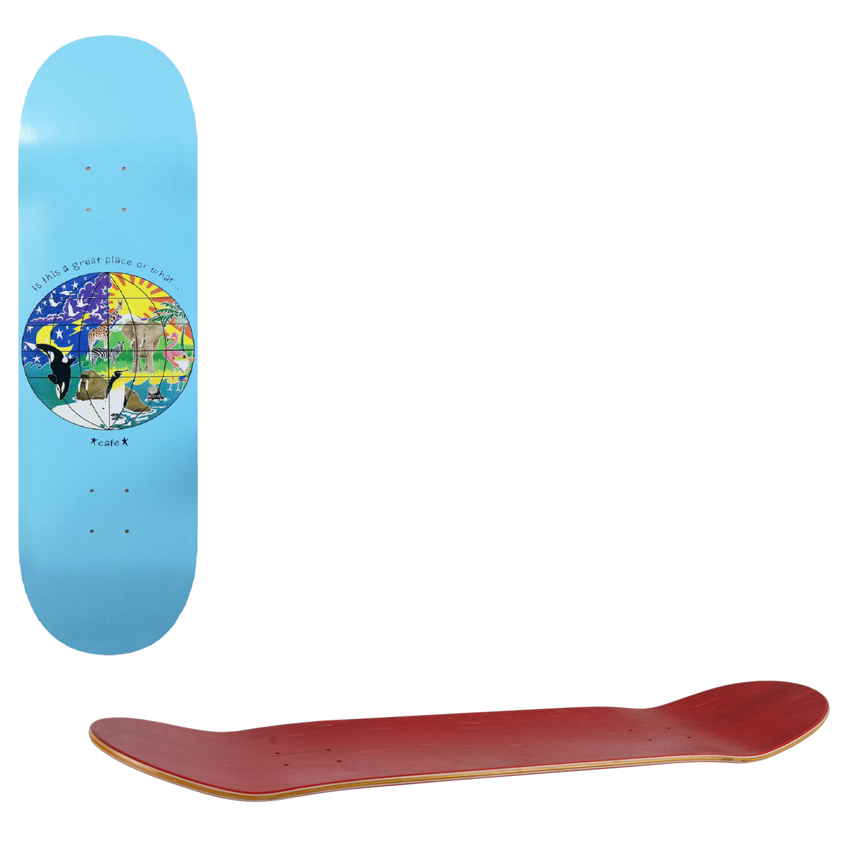 Skateboard Cafe Great Place Skateboard Deck - Baby Blue 8.125"