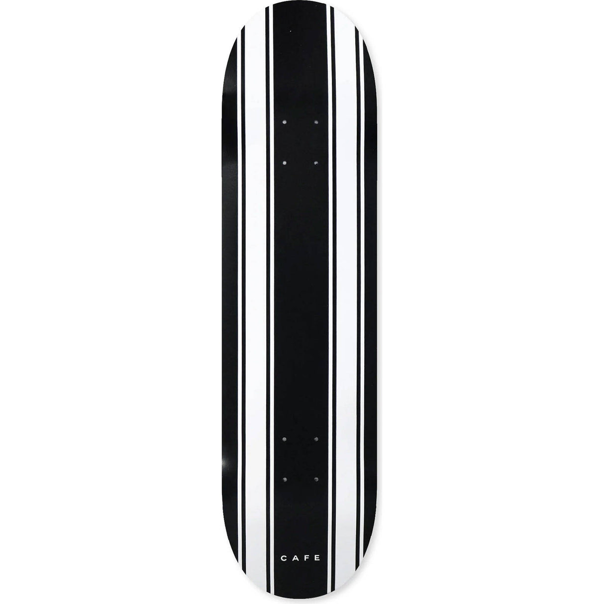 Skateboard Cafe Stripe Deck Skateboard Deck - Black/White 8.25"