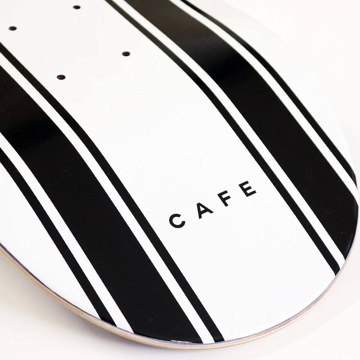 Skateboard Cafe Stripe Deck Skateboard Deck - White/Black 8"