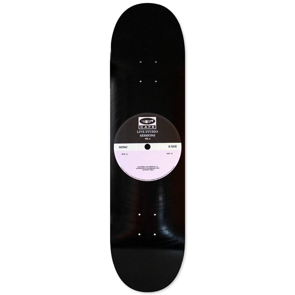 Skateboard Cafe ''45'' Skateboard Deck - Black/Lavender 8.38''