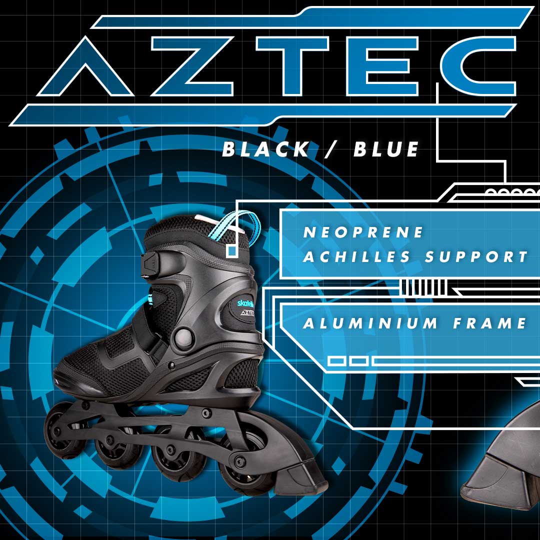 Skatelife Aztec Inline Skates - Black/Blue