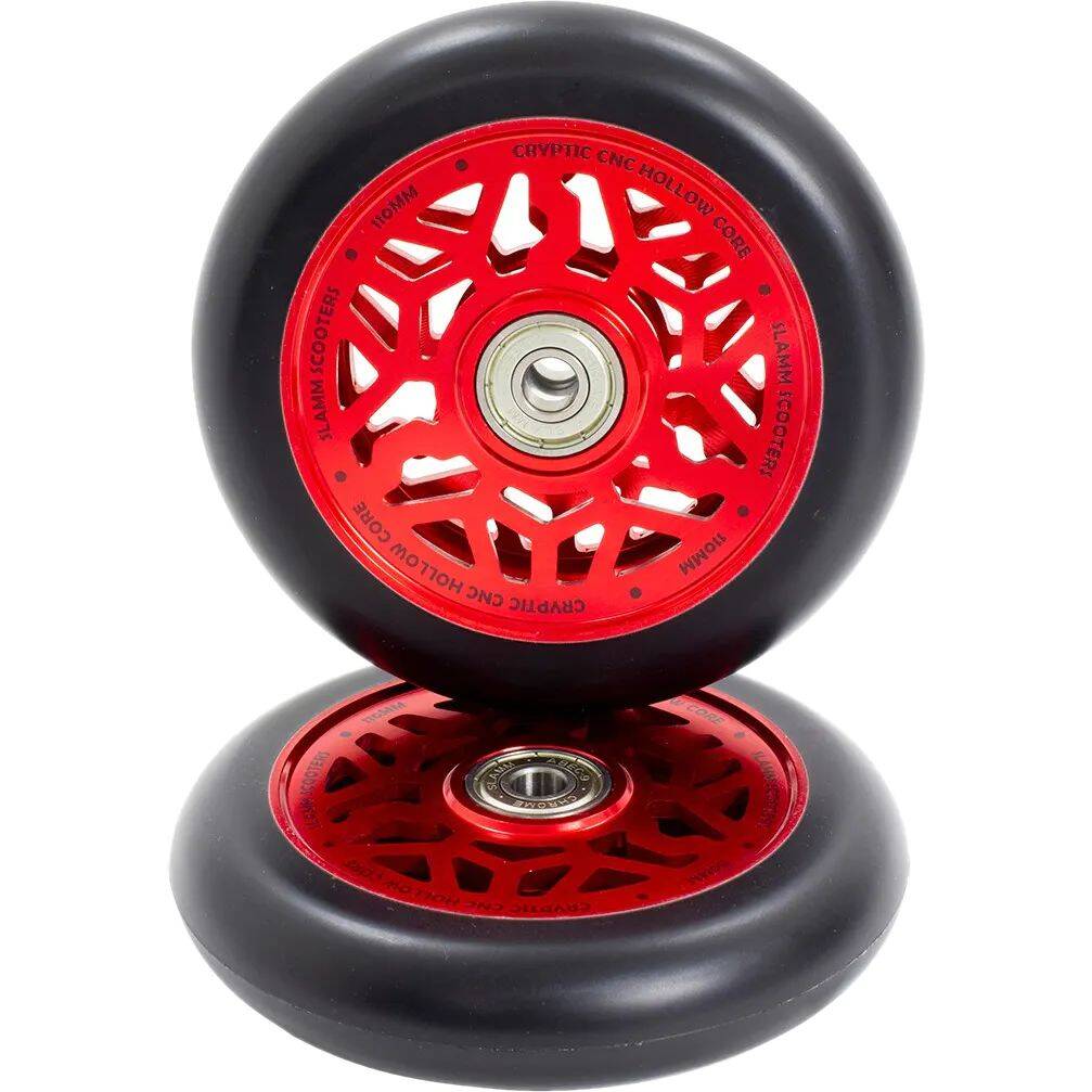 Slamm Cryptic Hollow Core 110mm Scooter Wheel - Red