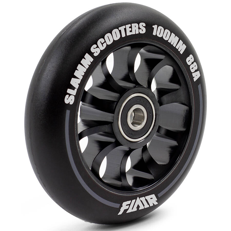 Slamm Flair 2.0 100mm Scooter Wheel - Black/Black