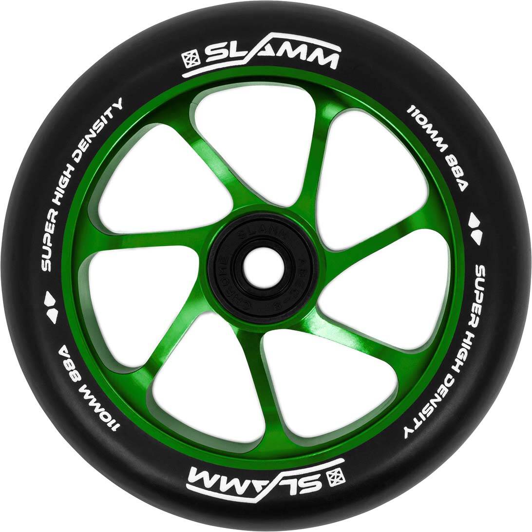 Slamm Team 110mm Scooter Wheel - Black/Green
