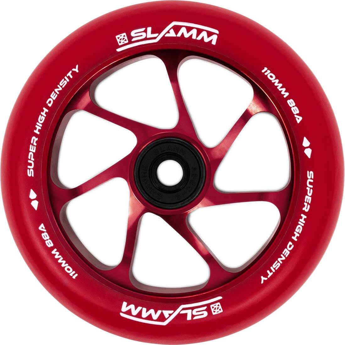 Slamm Team 110mm Scooter Wheel - Red/Red