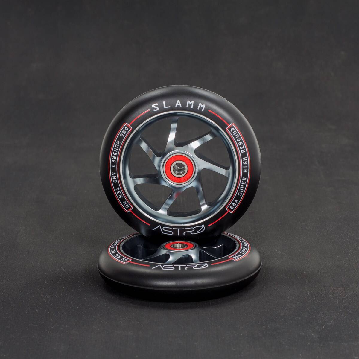 Slamm Astro 110mm Scooter Wheel - Black/Titanium