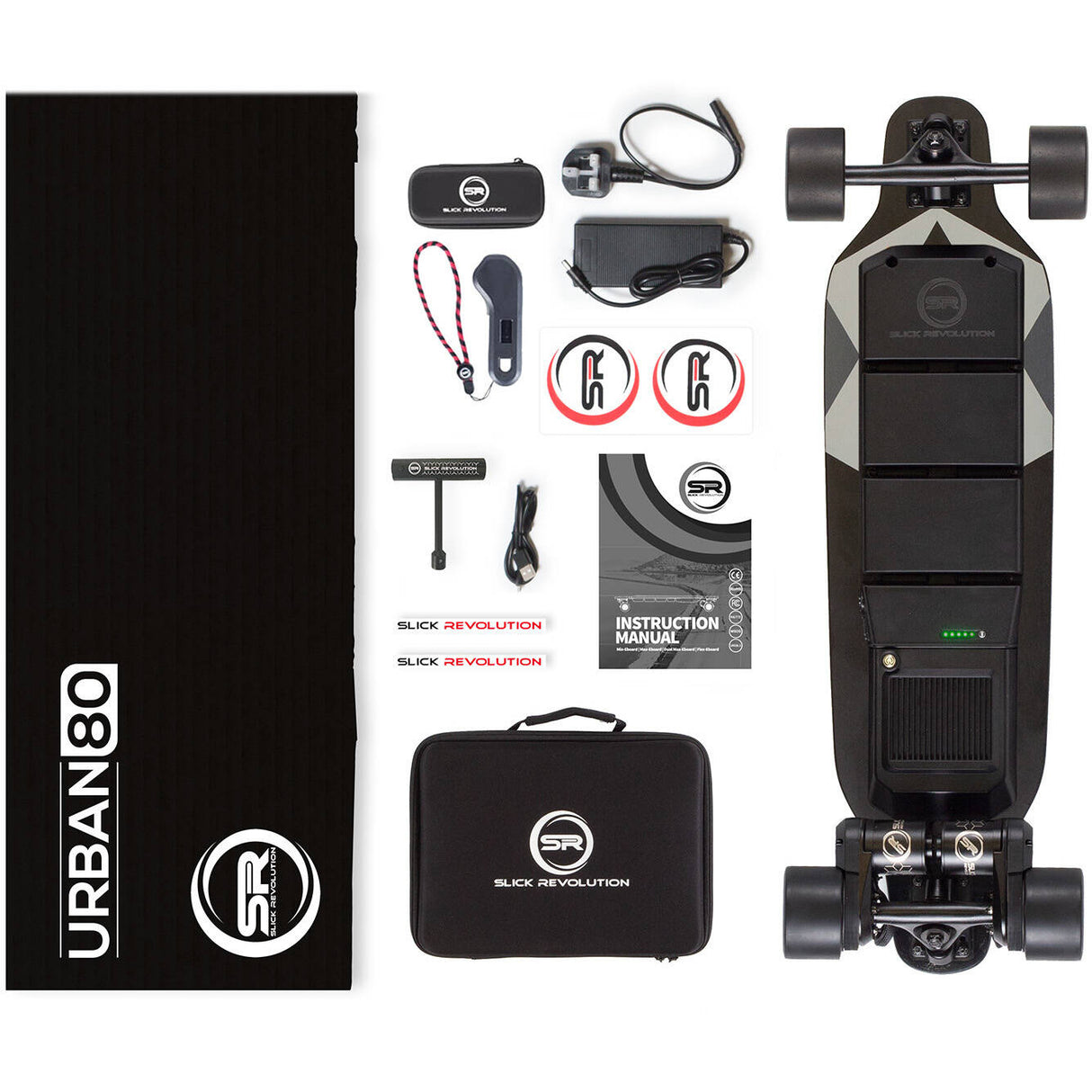 Slick Revolution Urban 80 (Slick Wheels) Electric Skateboard