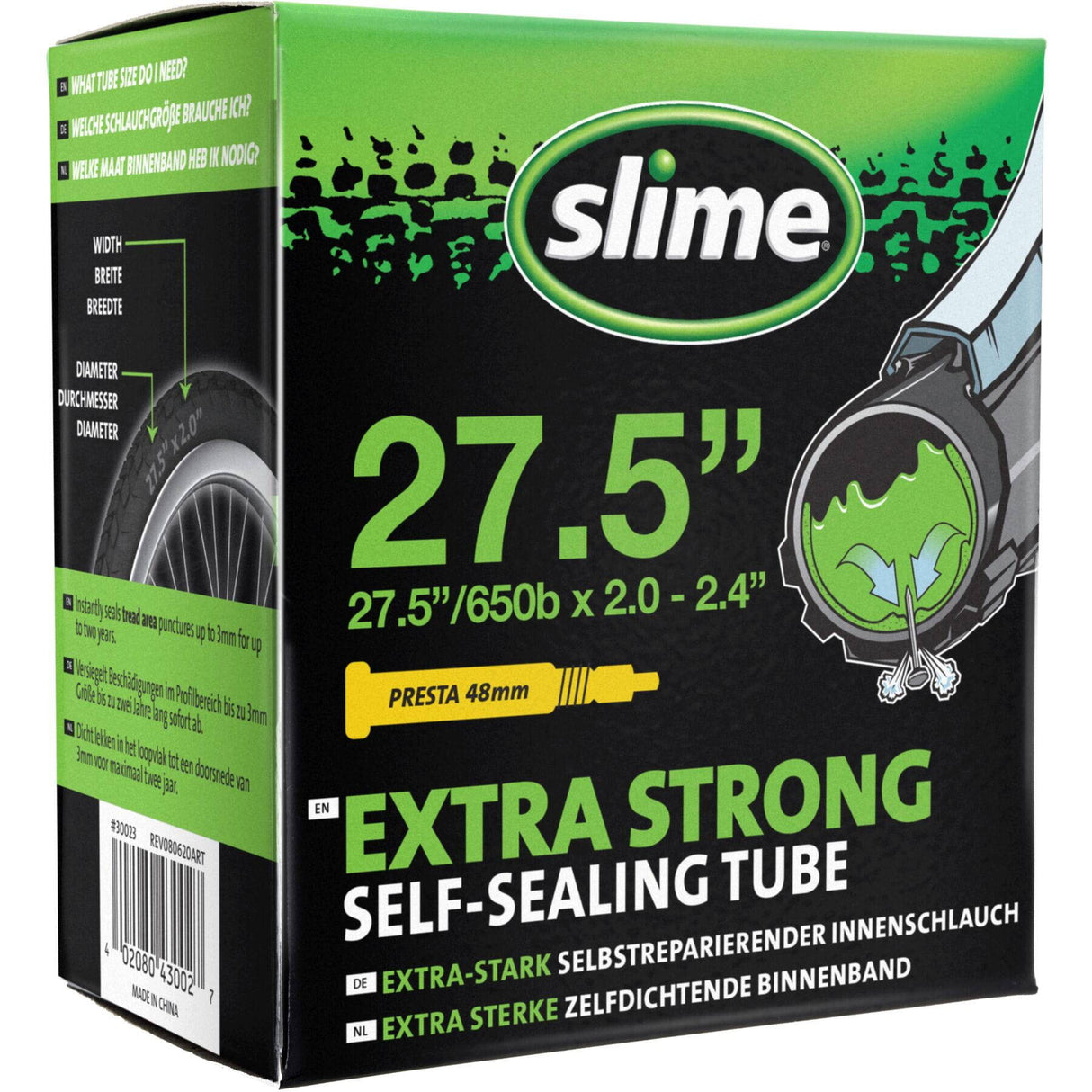 Slime Smart Tube Presta Valve Inner Tube - 27.5" x 2.0-2.40"