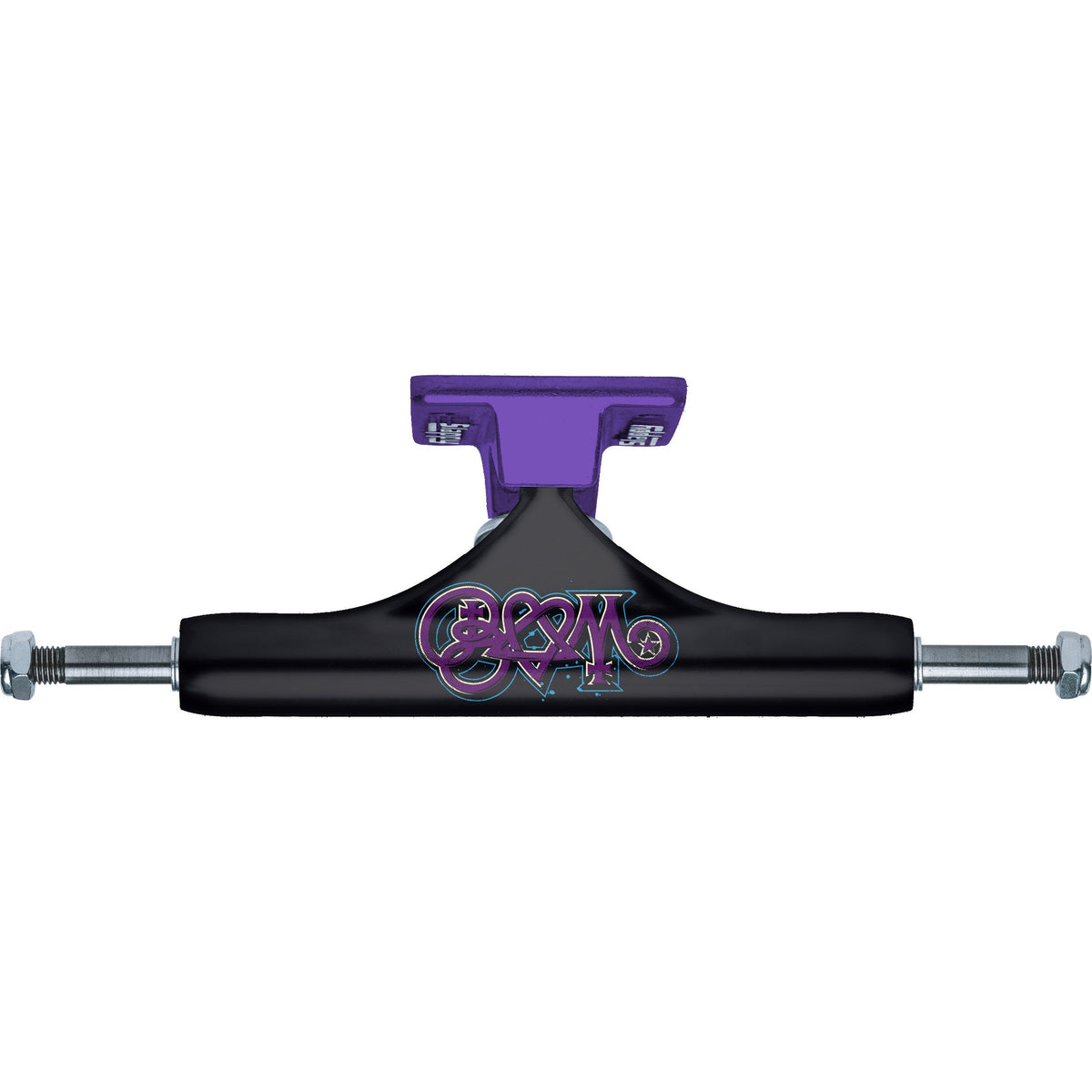 Slappy ST1 Hollow Bam Skateboard Trucks - Black/Purple 9
