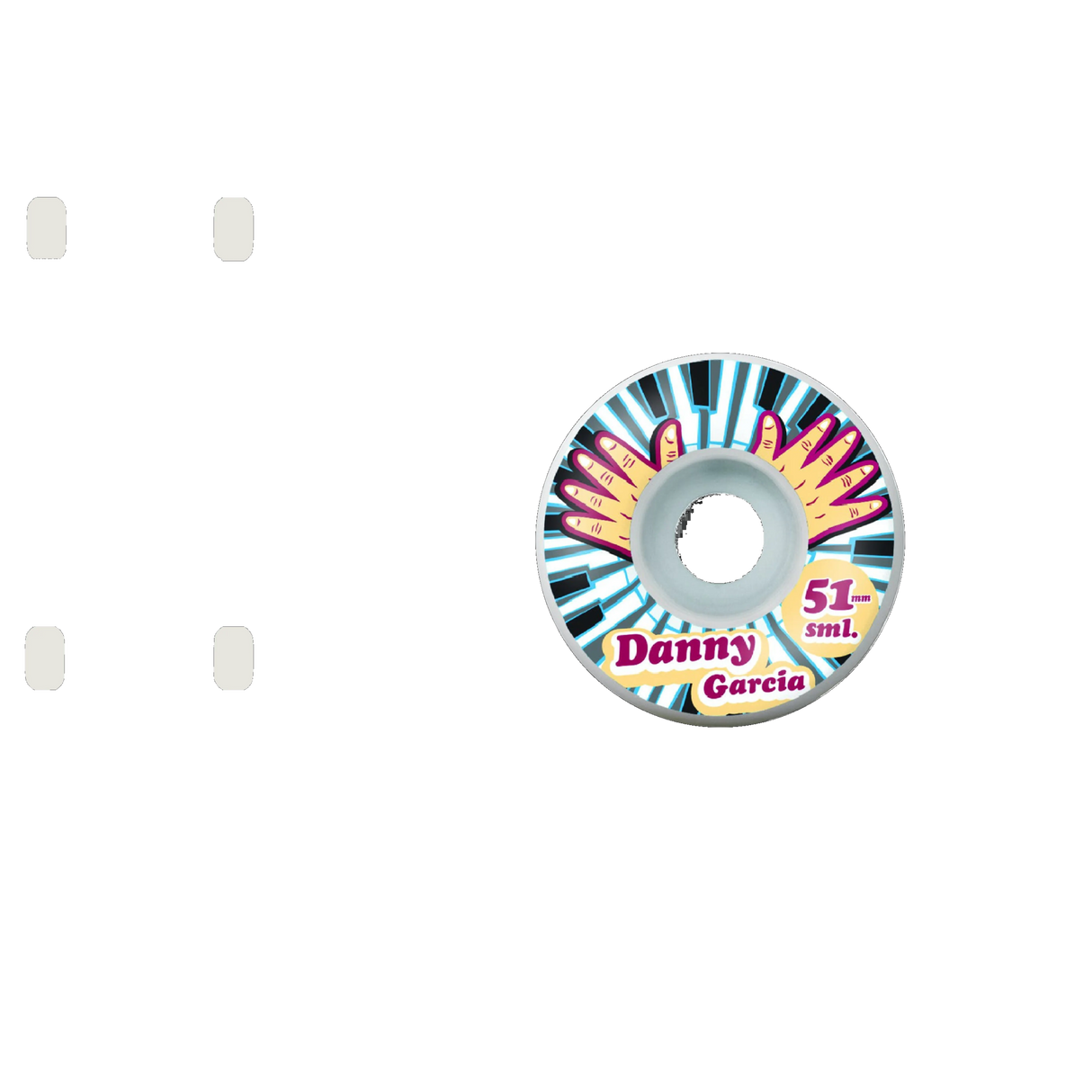 SML. Wheels Piano Hands Garcia Skateboard Wheels 51mm