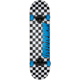 Speed Demons Checkers Complete Skateboard - Black/Blue 7.25"