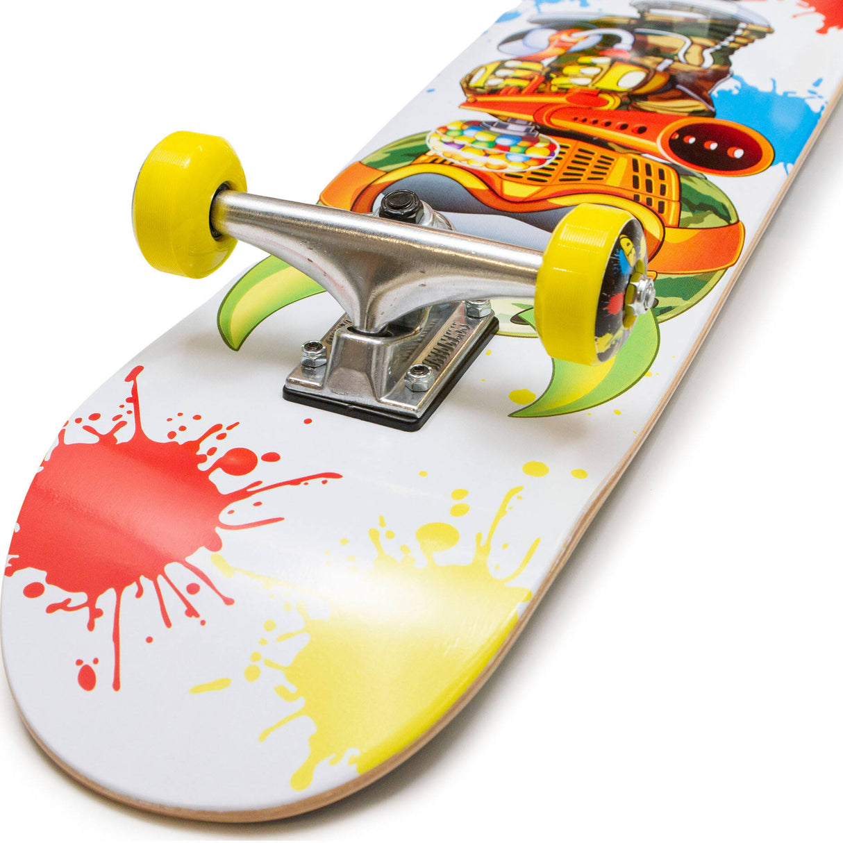 Speed Demons Paintballer Complete Skateboard - White 7.5''