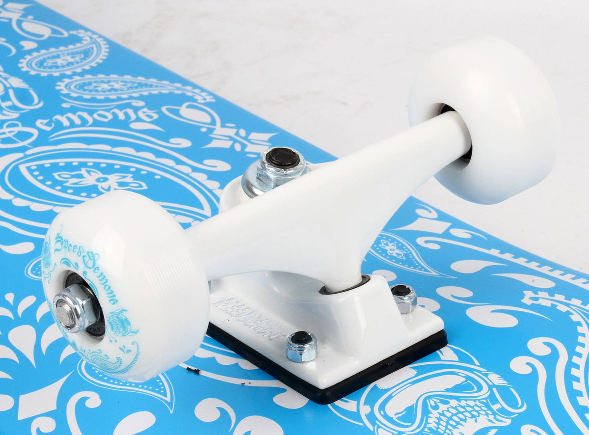 Speed Demons Bandana Complete Skateboard - Blue/White 7.75''