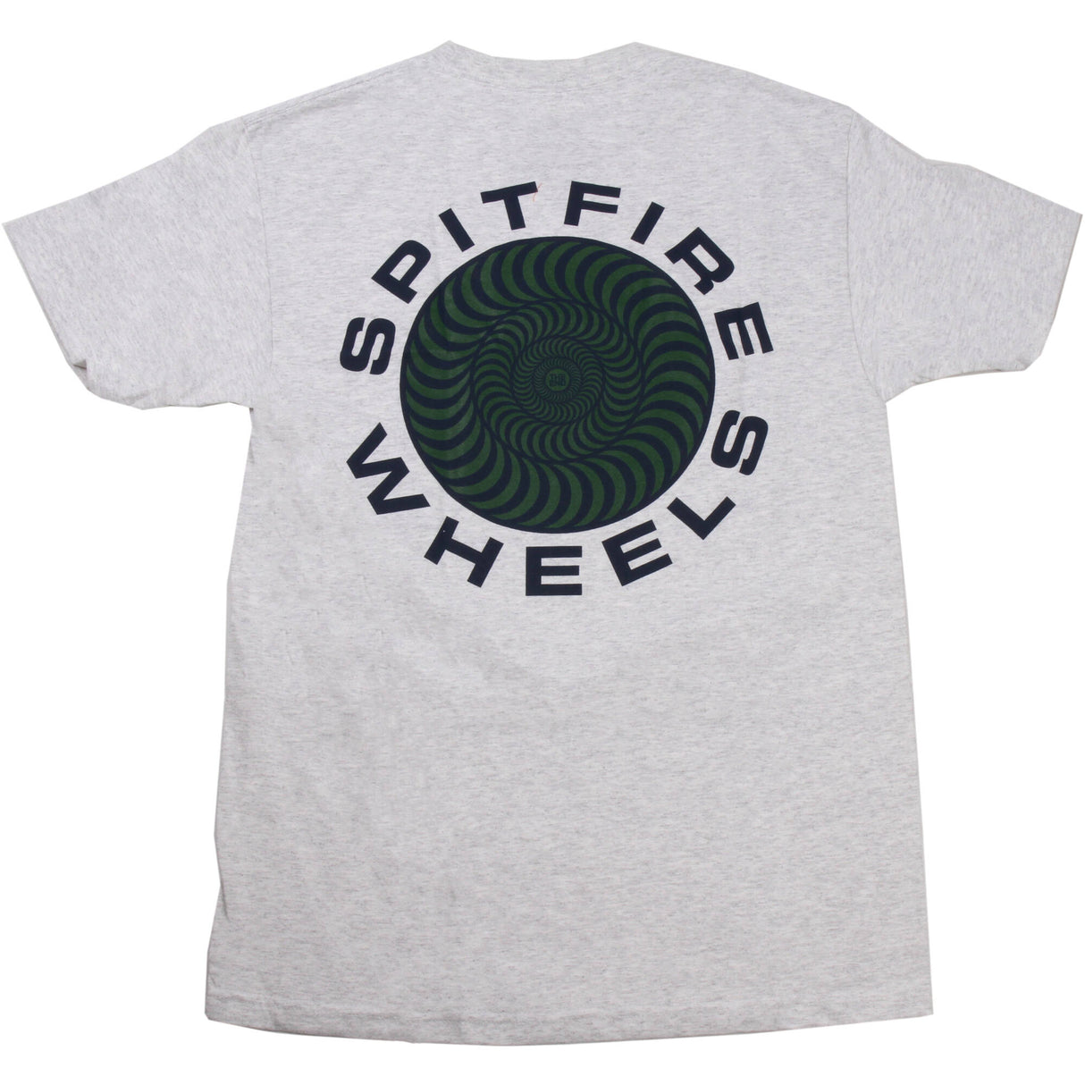 Spitfire Classic 87' Swirl T Shirt - Ash Heather/Dark Green/Navy MED