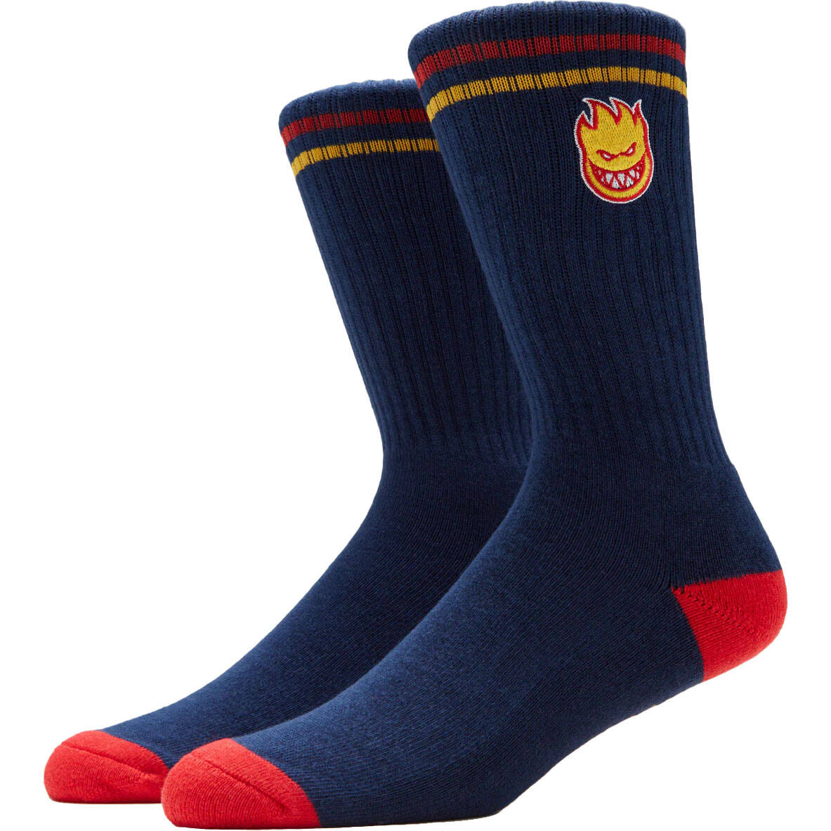 Spitfire Bighead Fill Emb Socks - Navy/Red/Gold