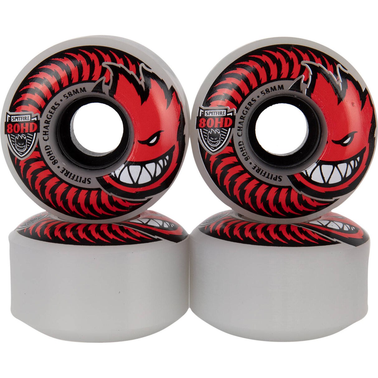 Spitfire Chargers Classic 80HD Soft Skateboard Wheels - Clear 58mm (Pack of 4)
