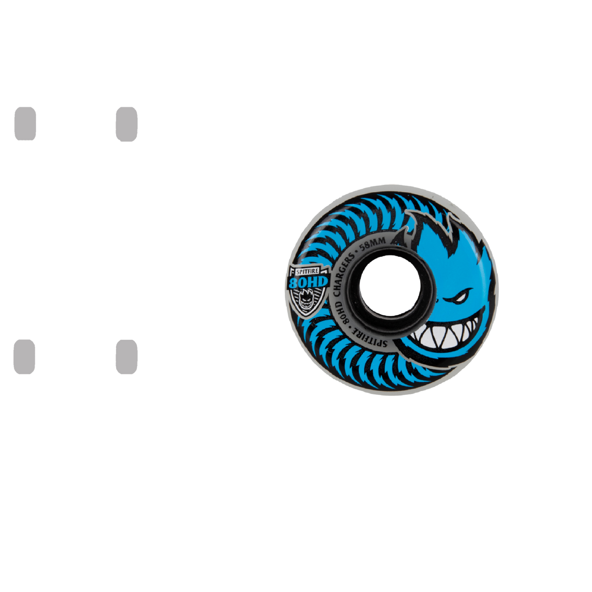 Spitfire Chargers Conical 80HD Soft Skateboard Wheels - Clear 58mm (Pack of 4)