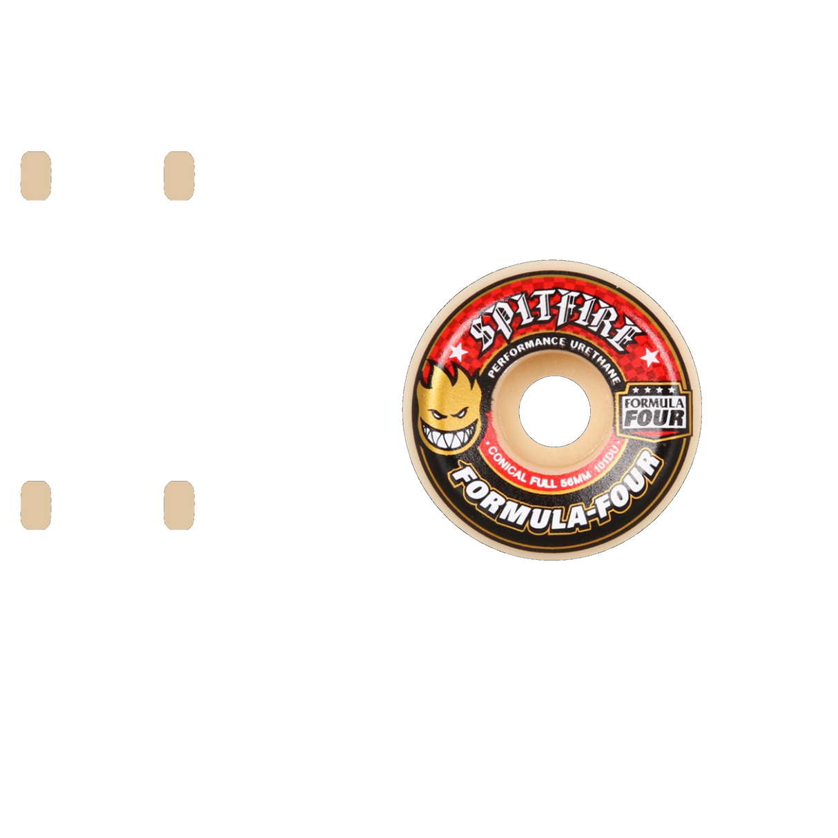 Spitfire Formula Four Conical Full 101D Skateboard Wheels - Red 53mm
