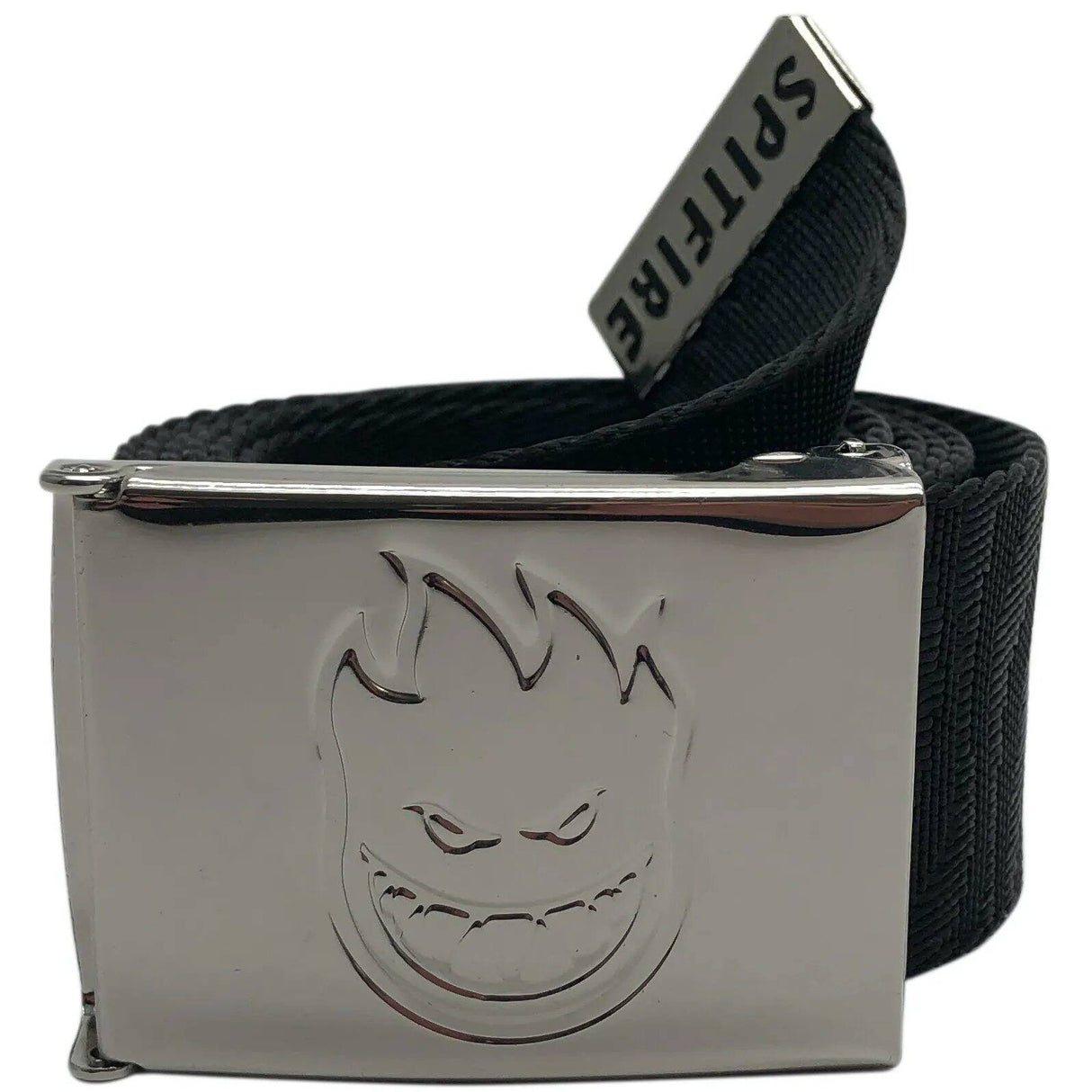 Spitfire Bighead Jacquard Swirl Belt - Black/Polished Nickel