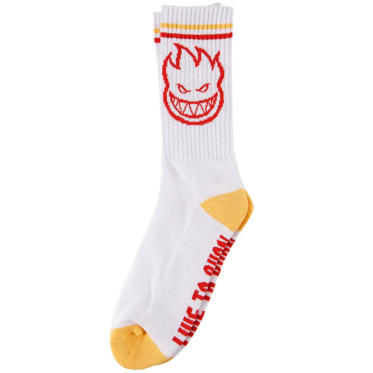 Spitfire Bighead Socks - White/Yellow/Red