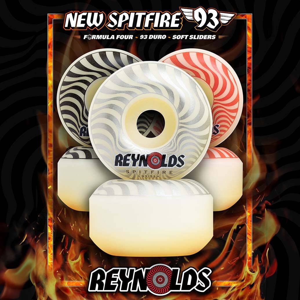 Spitfire Formula Four 93 Reynolds Classics Skateboard Wheels - White 54mm