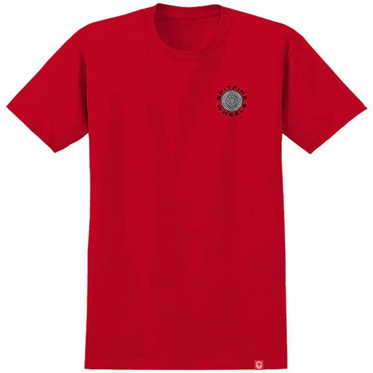 Spitfire Classic 87' Swirl T Shirt - Red/Black/White
