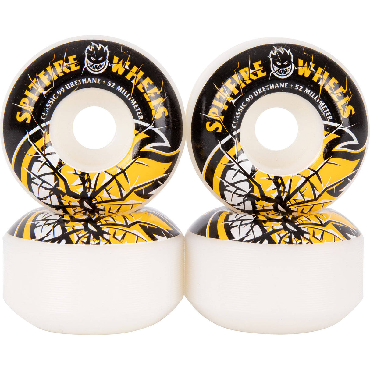 Spitfire Bighead Shattered 99 Skateboard Wheels - White 52mm